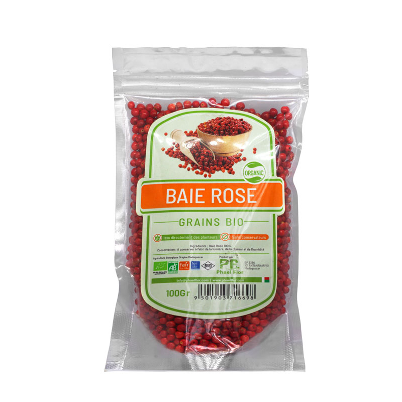 Baie Rose Graine Bio Phael Flor en flacon 50g